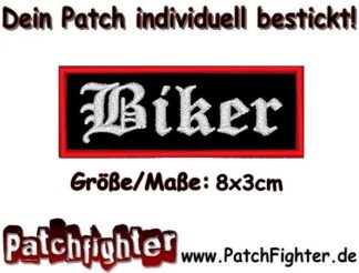Biker Motorrad Patch Aufnäher 8x3cm