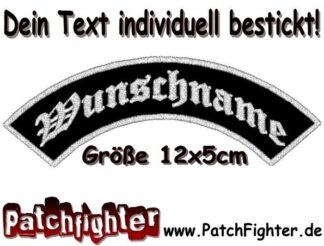 Großer Rücken Aufnäher Mit Wunschtext Viele Farben/Schriftarten 641