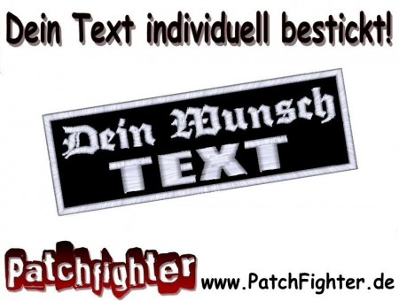 Aufnäher, Bügelbilder & Textildruck Shop individuell mit Ihrem Text