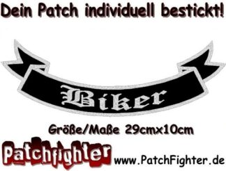 Biker-Schleife-Patch-Aufnäher-Rückenaufnäher-Biker-Bottom-Rocker-29x10cm