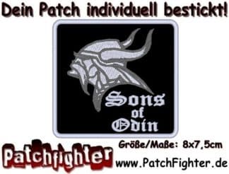 Sons-Of-Odin-Wikinger-Patch-Aufnäher-8x75cm