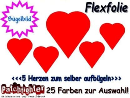 Herzen Bügelmotiv Flex 02