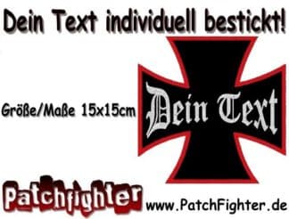 Dein-Text-Wunschtext-aufnäher-Eisernes-Kreuz-Iron-cross-Patch-15x15cm