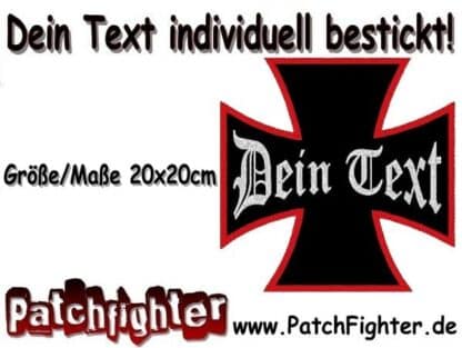 Dein-Text-Wunschtext-aufnäher-Eisernes-Kreuz-Iron-cross-Patch-20x20cm