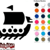 Wikingerschiff Bügelbild Bügelmotiv Walhalla Flexfolie Hotfix Aufbügler