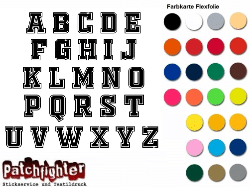 Bügelbild Buchstaben *verschiedene Farben*