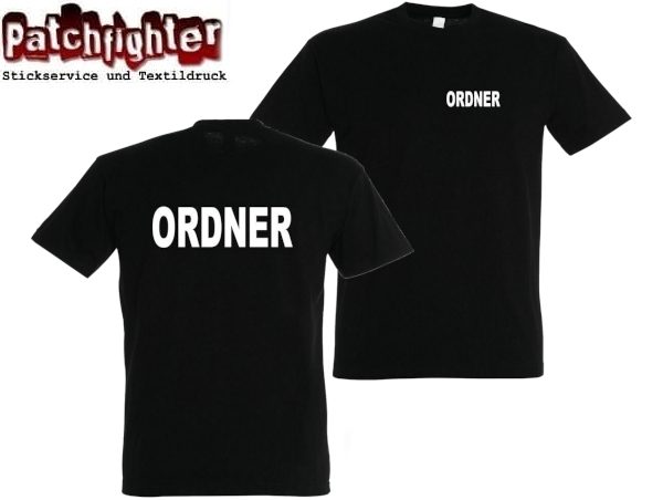 T-Shirt ORDNER – Security, Wachschutz, Türsteher, Wachmann, Wache