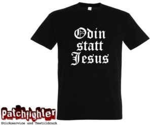 T-Shirt Odin statt Jesus - Wikinger Larp Battle Merchant