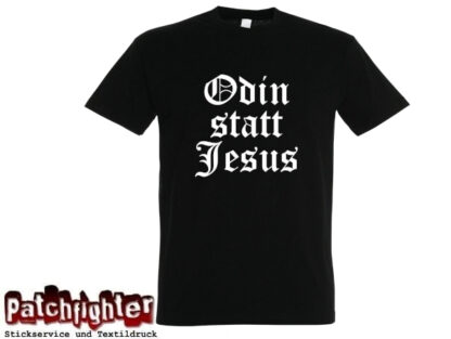T-Shirt Odin statt Jesus - Wikinger Larp Battle Merchant
