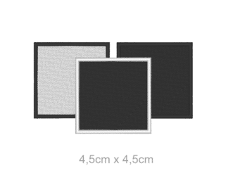 Aufnäher Rohling quadratisch 4,5x4,5cm - Blanko Flicken Patch individuell