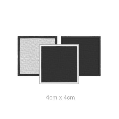 Aufnäher Rohling Quadratisch mit Rand gestickt 4cm