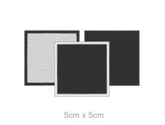 Aufnäher Rohling quadratisch 5x5cm - Blanko Flicken Patch individuell