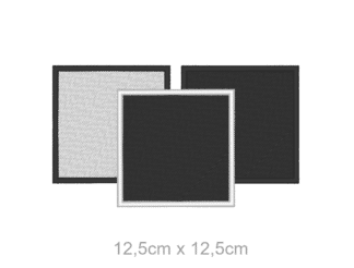Aufnäher Rohling quadratisch 12,5x12,5cm - Blanko Flicken Patch individuell