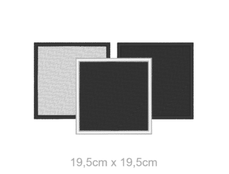 Aufnäher Rohling quadratisch 19,5x19,5cm - Blanko Flicken Patch individuell